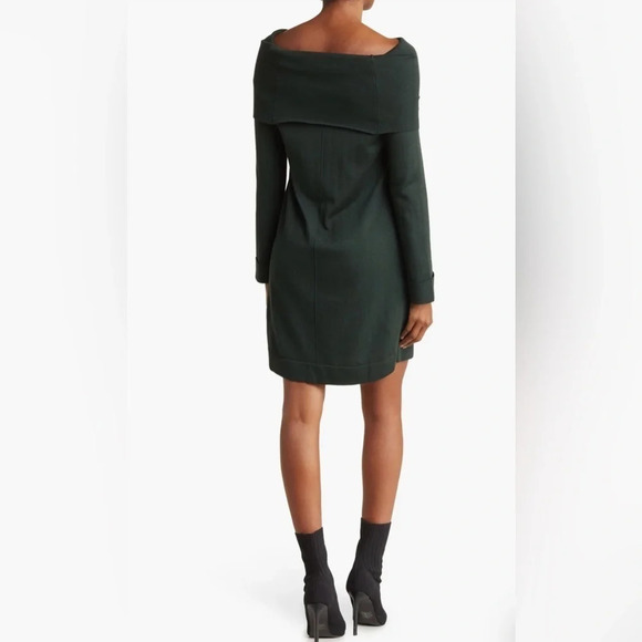 Vince Camuto Hunter green cowl neck Sweater Dress Size Small - Picture 2 of 12